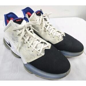 Lebron James XIX 19 Low Men's Size 14 White/Black-Medium Blue DH1270-100